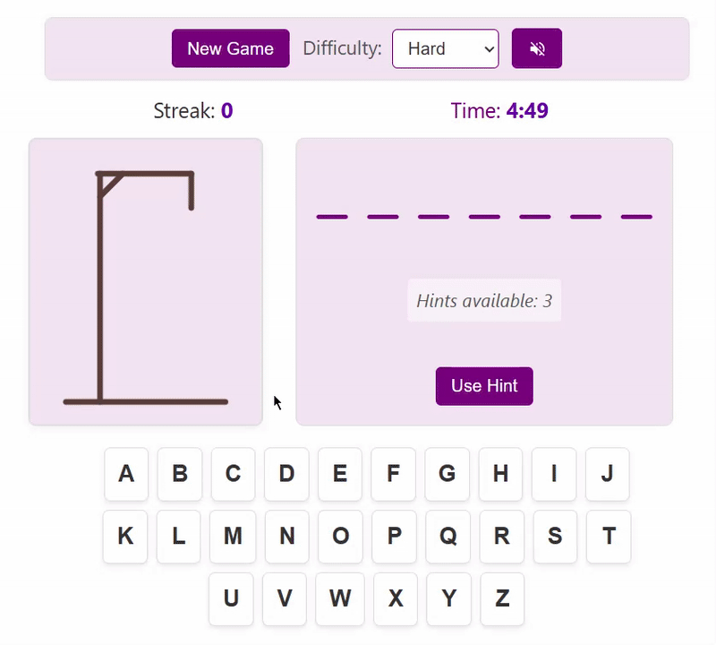 Hang Man Game